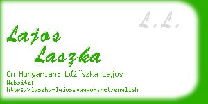 lajos laszka business card